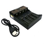 Bd - Multifunctional Digital Display 4 Bay Battery Charger With USB Output