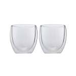 Maxwell & Williams Blend 2 Piece 250ML Double Wall Cup Set Clear