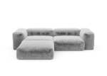 Three Module Chaise Sofa - Faux Fur - Grey - 272CM X 220CM