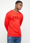 Polo Crew Sweatshirt Flocked Logo - Red