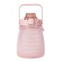 Portable Stylish Gradient Inspirational Water Bottle With Straw - 1400ML - Pink