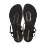 Ladies Class Modern Sandal II Black Gold - 9