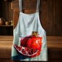 Close Up Pomegranate By Juanette Menderoi Medium Length Apron