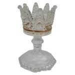 Habitat Crown Candle Holder On Stand Glass Height: 13CM