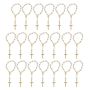 Pearl Cross Rosary Bracelet Gold - 20 Piece
