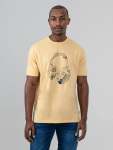 Typography Headphones Tee - New Wheat - New Wheat XXL