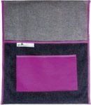 4KIDS 44CM School Denim Chairbag With Pocket Purple