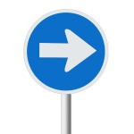 Proceed Right Only Road Sign R106