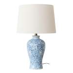 Blue Floral Ceramic Lamp