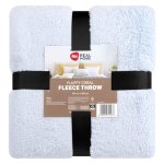 Real Home Assorted Fluffy Coral Fleece Throw 127CM X 152CM