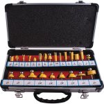 Tork Craft Router Bit Set 24PC Aluminium Case 1 4" Shank