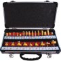 Tork Craft Router Bit Set 24PC Aluminium Case 1/4" Shank