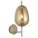 Dew Glass And Metal Wall Light Gold And Amber