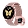 Toxiya Smart Watch Android/iphone Fitness Ai Assistant Sport Tracker 100+ Sport Modes Fitness Tracker - Pink Dual Belt