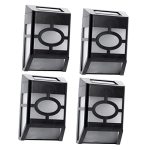 Artibetter 4 Pack Solar LED Wall Lights Waterproof Outdoor Deck Lights Solar Power Lamp For Yard Yard Light LED Lighting Tool Wa