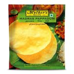 Mothers Recipe Madras Pappadum Papad 100G - Crispy South Indian Fried Snack Side Dish Authentic Crunchy Rice & Lentil Crackers S