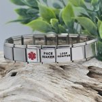 13MM Medical Alert Charm Bracelet - Matte