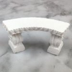 JP614 White Resin Bench 3D-FAIRY Garden White