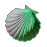 Eco-resin Clamshell Trinket Tray - Mint & Lilac