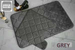 Simon Baker 2PC Memory Foam Bath Mat Set - Grey - Grey 50CM X 80CM