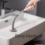 1PC Water Pipe Dredging Brush Pipe Dredging Device Sewer Hair Cleaner Face Washing Water Pool Floor Drain Dredging Cleaning Brush