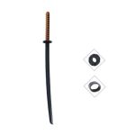 Training Japanese Odachi Samurai Sword 41.5INCH Polypropylene - Brown Handle