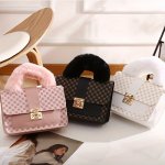 Fashionable And Versatile Plush Handbag Chain Bag Printed Crossbody Bag