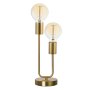 2 Bulb Table Lamp - Gold Brass