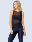 Celeste Tule Tank Top - Black - Medium