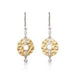 Beaten Drop Earrings - Solid 9KT Rose Gold