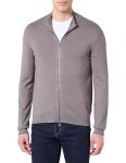Armani Exchange Men's Full Zip Essential Cardigan Dark Gull Gray Large