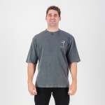 Acid Wash Boxy Crew Tee- Turb Grey - 3XL