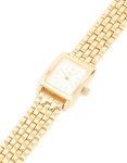 Goldair Gold Medium Square Link Watch