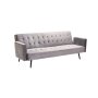 - Wina Velvet Sleeper Couch - Dark Grey/black Leg