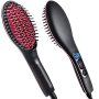 Simply Straight Ceramic Hair Straightening Brush Black/pink