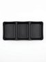 9T9 Divided Serving Tray - Matte Black 3-SECTION Plate
