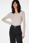 Long-sleeved Jersey Top - Greige