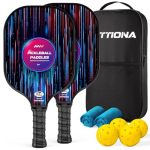 Pickleball Paddles Set Of 2 - Fiberglass Pickleball Paddles For Beginners Usapa Approved Pickle Ball Rackets 2 Pack With 4 Pickl