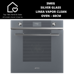 Smeg Silver Glass Linea Vapor Clean Oven 60CM