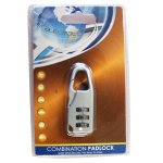 Basics Travel Padlock 3 Combo Silver