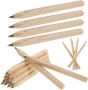 20PCS Black Ballpoint Wooden Pens With Printed Ruler Biodegradable