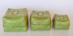 Small Lime Green Rattan Box – 16X18X18CM