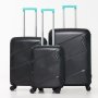 Evolution Premium 3-Piece Spinner Luggage Set With TSA Combination Lock Mint/Black