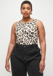 Superbalist Printed Boat Neck Plus Bodysuit - Leopard Print