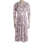 Vintage Floral Vneck Maxi Dress - M