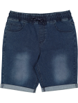 Dark Denim Elasticated Waist Shorts - 10 11 Blue