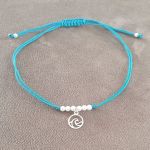 Sandy 925 Sterling Silver Wave Cord Ankle Chain 12-24CM Adjustable