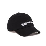 Distressed Logo Cap -black