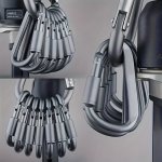 4 6PCS D-type Carabiner With Lock Portable Quick Hanging Buckle Aluminum Alloy Backpack Hanging Buckle Suitable For Outdoor Camp