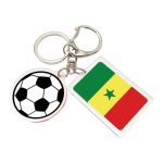 Yvjcjv 2026 World Cup Soccer Keychain - Senegal World Cup Flag Keychain Soccer Fan Gift & Souvenir 2PCS